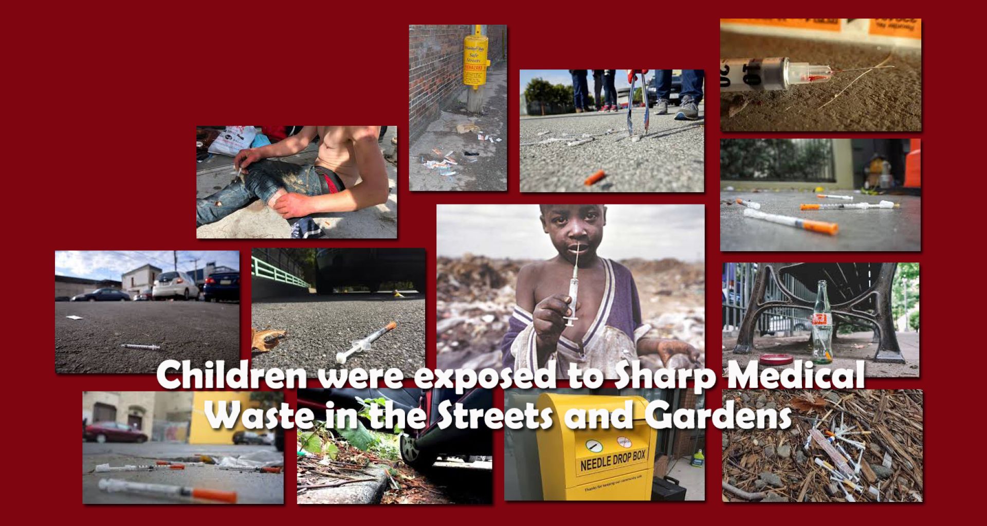 تعرض الأطفال للمخلفات الطبية الحادة في الشوارع والحدائق 1 تعرض الأطفال للمخلفات الطبية الحادة في الشوارع والحدائق
