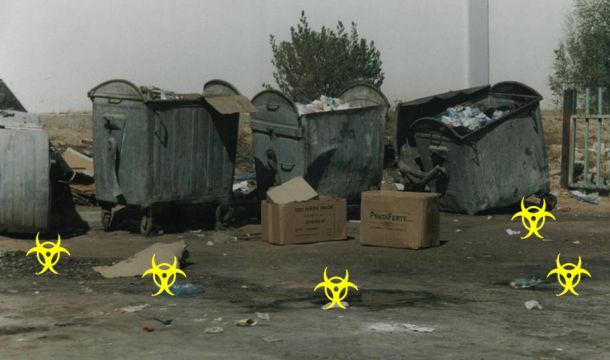 مخاطر ساحات التجميع المؤقت للنفايات الطبية بالمستشفيات