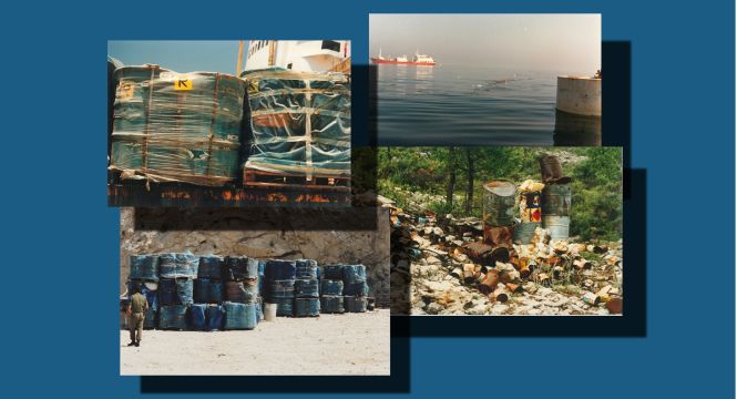 رمي النفايات السامة في لبنان